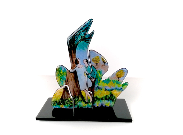 triptyque, émaux sur cuivre, les émaux arédiens, amour, couple, clac, saint yrieix la perche