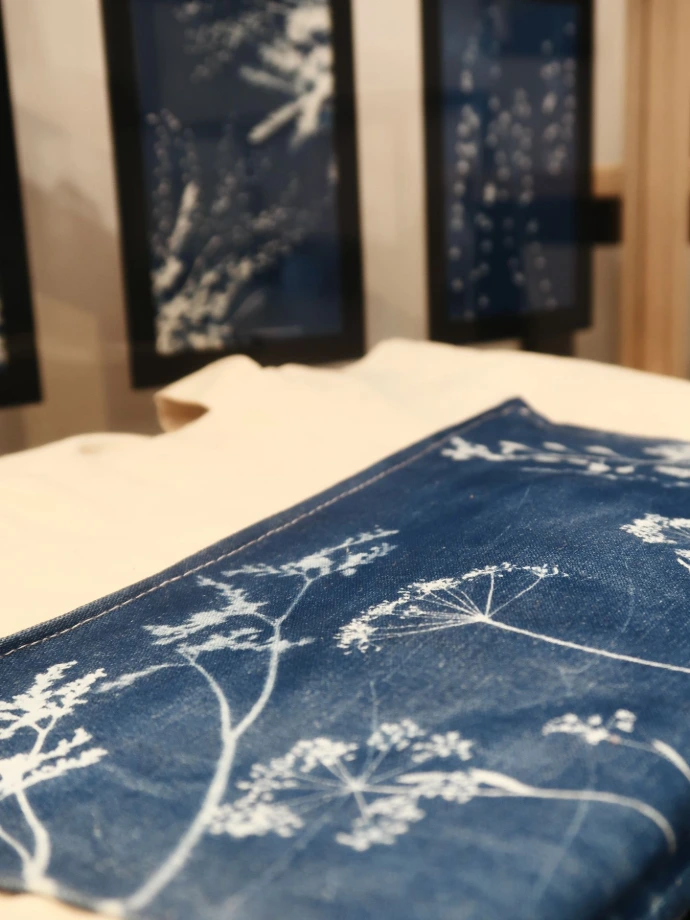 tote bag, la petite serpette, cyanotype