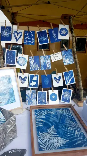 cyanotype, la petit serpette, clac, saint yrieix la perche, boutique créateurs, cartes postales